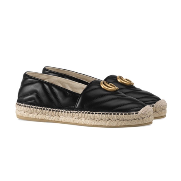GUCCI Leather Espadrilles with Double G - Picture 1 of 7